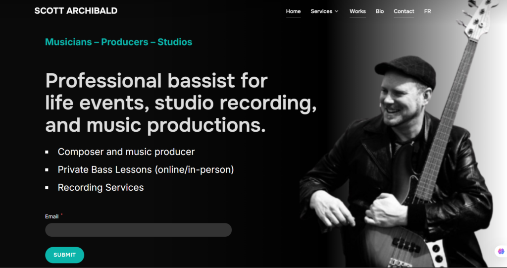 Scott Archibald Bassist Montreal 